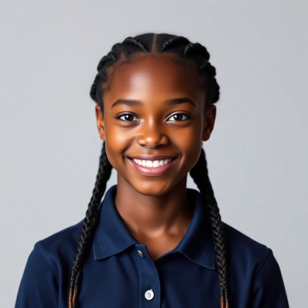 Jaylen Williams, 10th Grader, wearing a navy Fearless IX polo