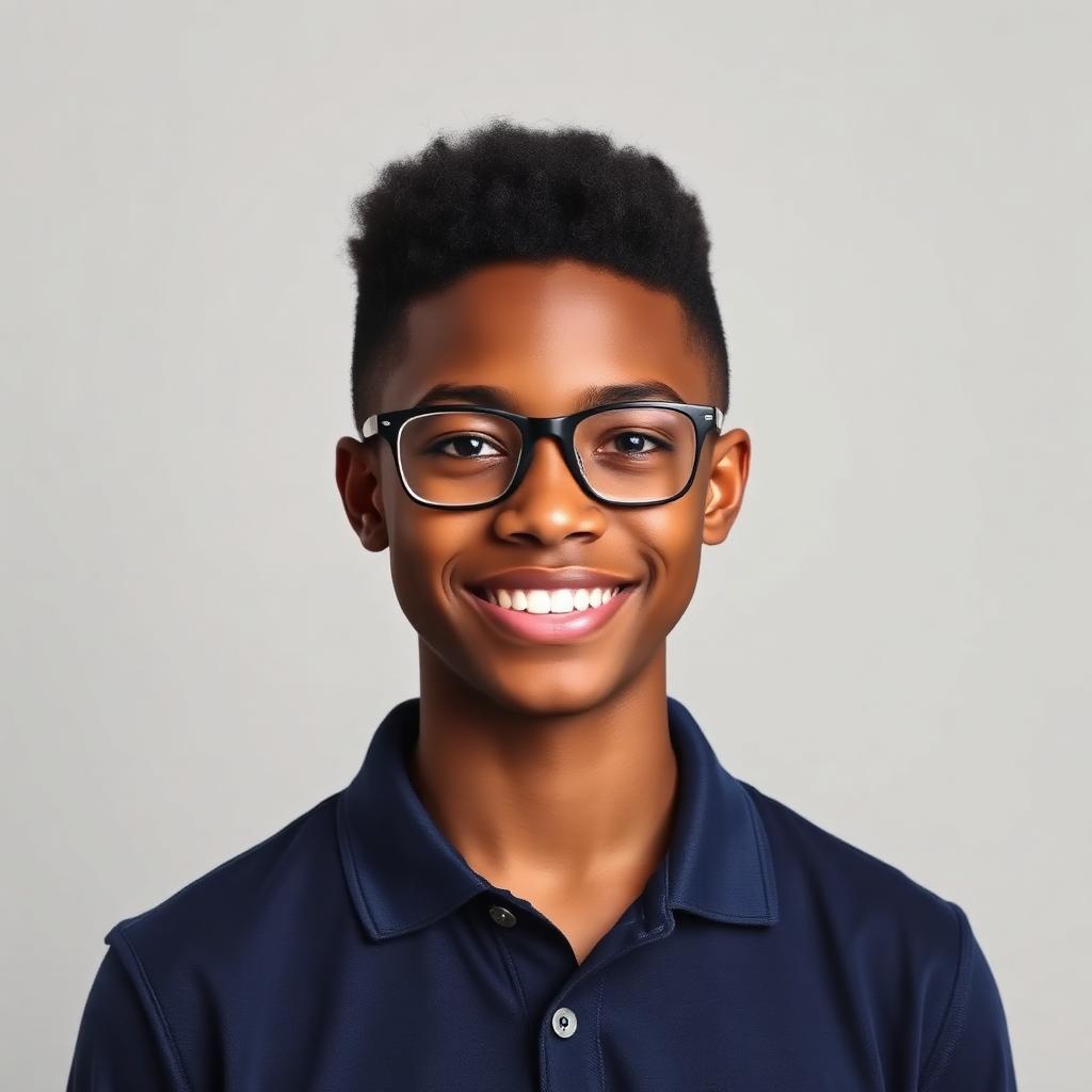 Imani Boyd, Junior, wearing a navy Fearless IX polo