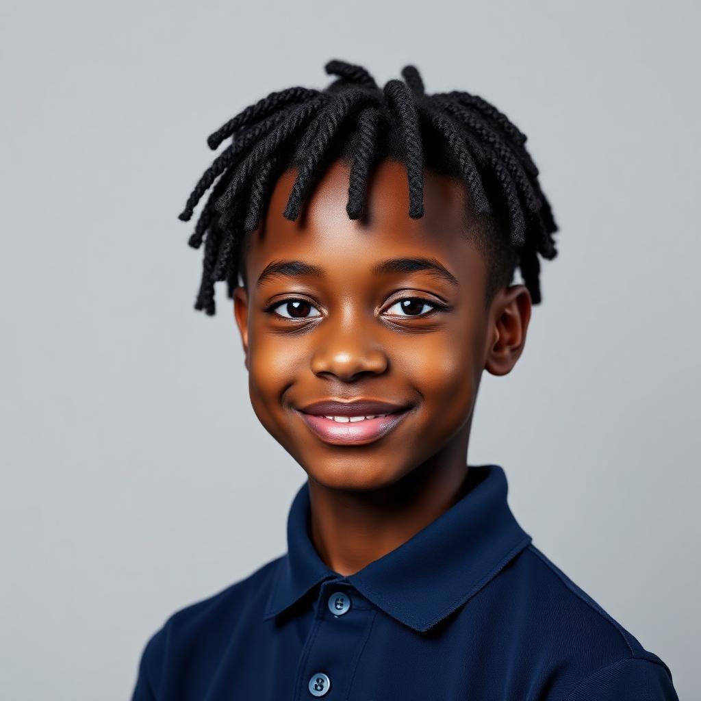 Aaliyah Green, 9th Grader, wearing a navy Fearless IX polo