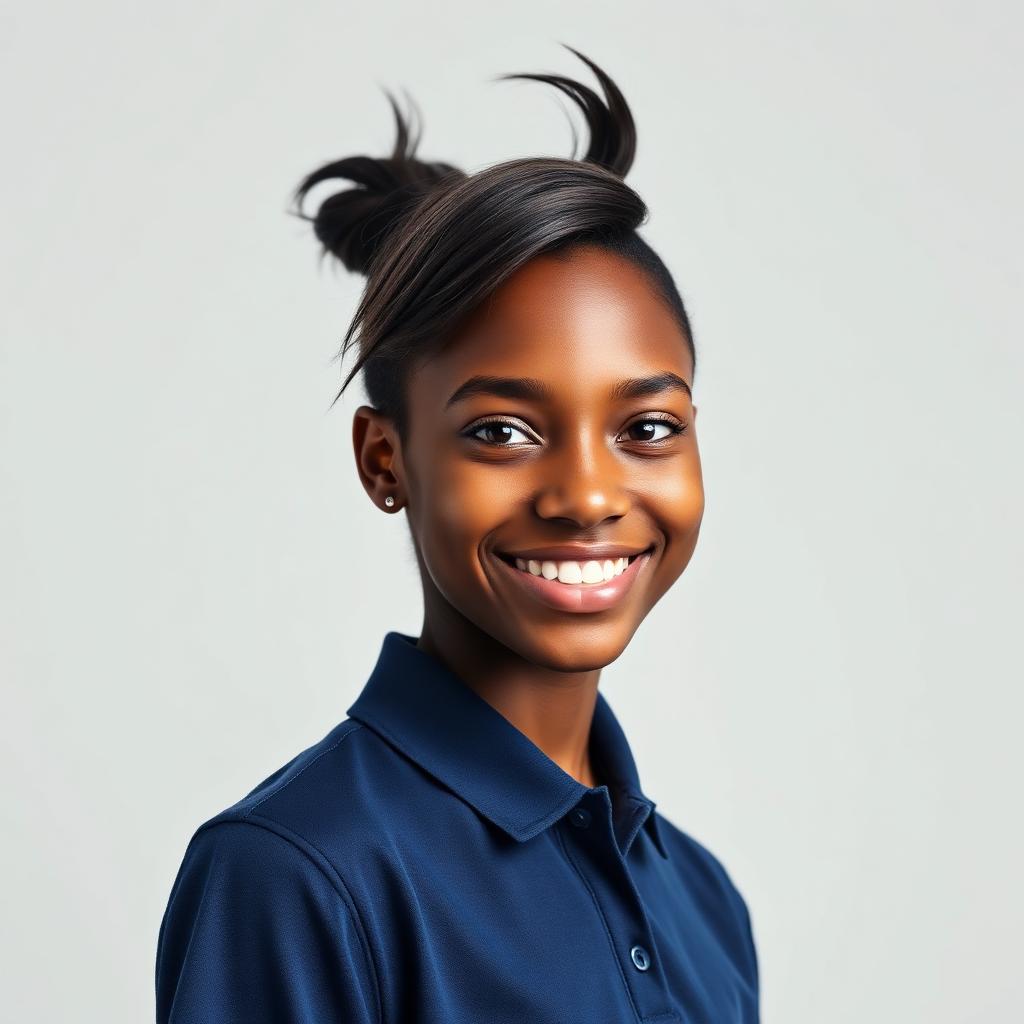 Isaiah Reed, 10th Grader, wearing a navy Fearless IX polo